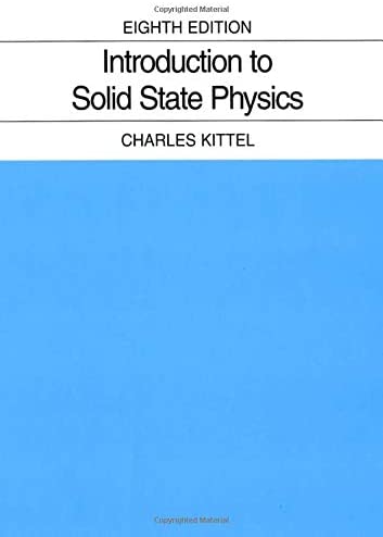 Introduction to solid state physics cover