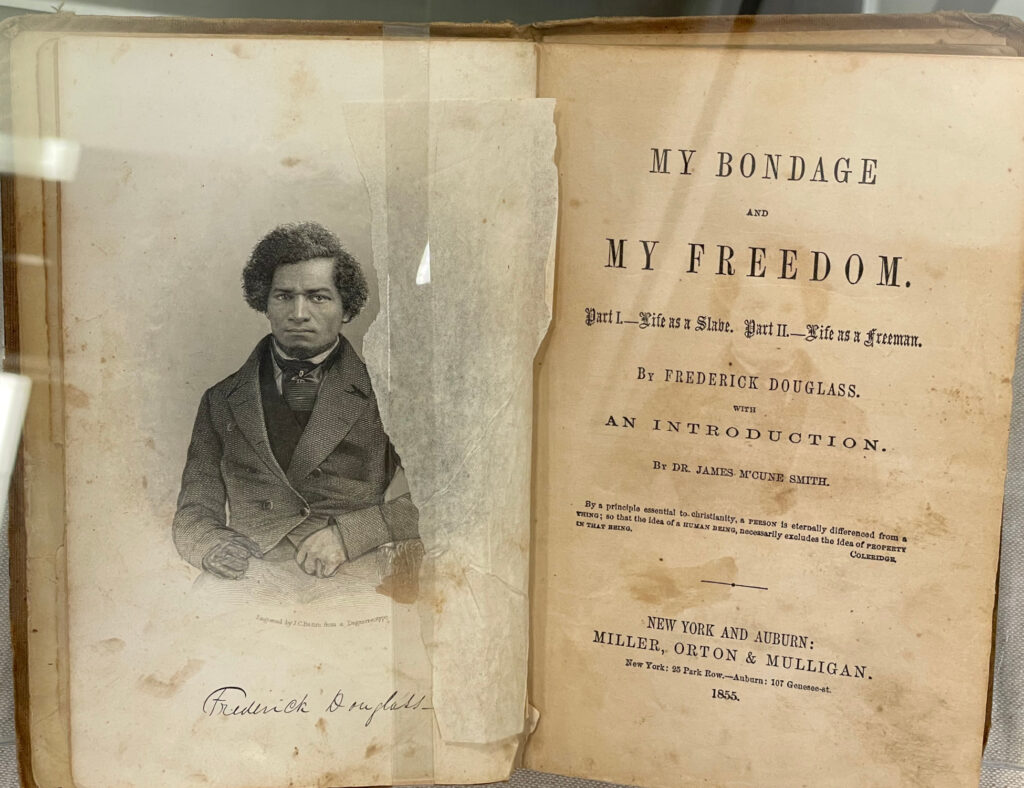 signed copy of My Bondage and My Freedom by Frederick Douglass
