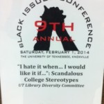 photo of a piece of paper that says black issues conference