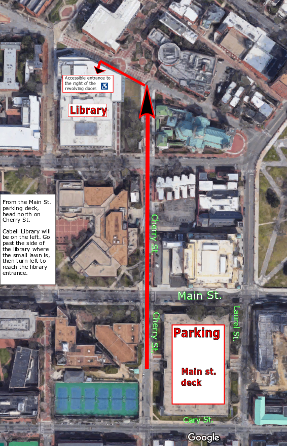 Map of Main Parking Deck